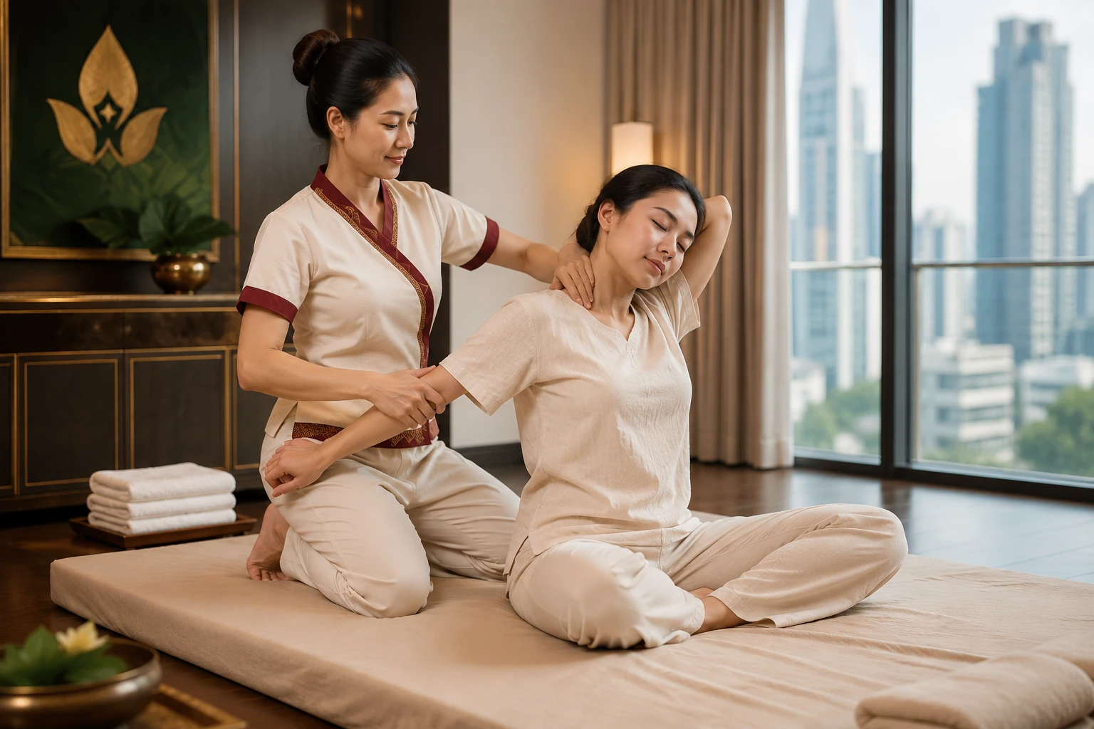 Traditional Thai massage at a Bangkok home by Jewel Wellness Bangkok